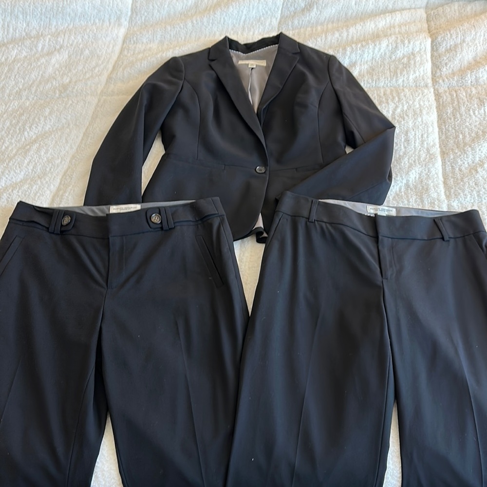Banana Republic wool pantsuit: stretch blazer with two trouser options included